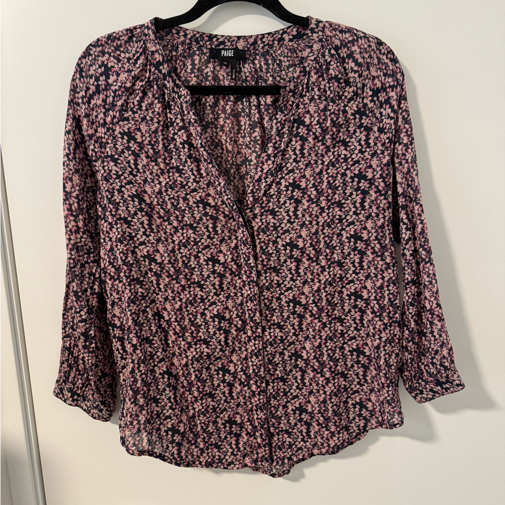 Paige Popover Blouse Size Xs 100% Cotton